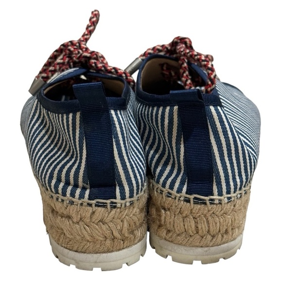 Botkier Wren Nautical Beach Blue and White Platform Espadrilles Women's Size 9 - Picture 5 of 9